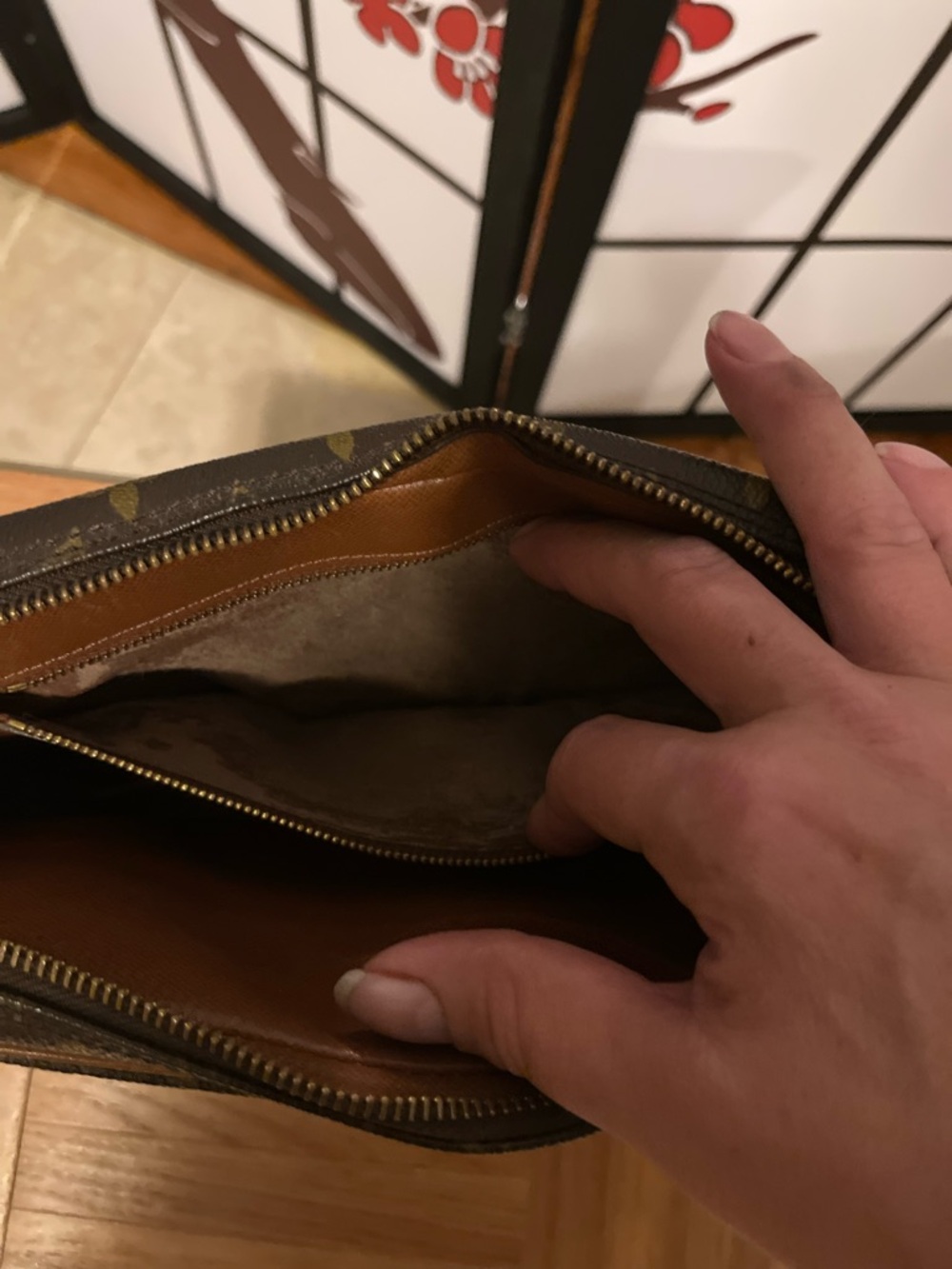 Louis Vuitton Brown Monogram Canvas Toiletry Pouch with Tan Trim - Picture 6 of 8